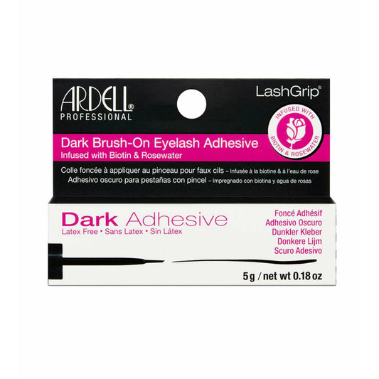 LASHGRIP® BRUSH-ON LASH ADHESIVE, INFUSED WITH BIOTIN & ROSEWATER, DARK, 0.18 OZ - HER BEAUTY KW